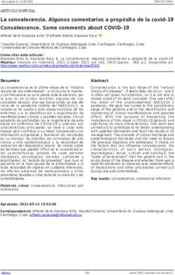 La convalecencia. Algunos comentarios a prop&oacute;sito de la covid-19 Convalescence. Some comments about COVID-19