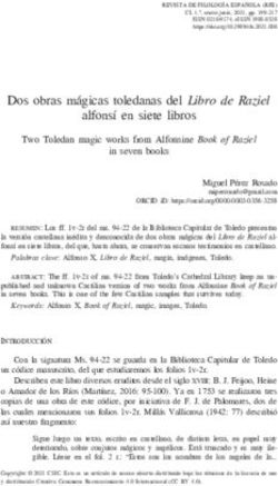 Dos obras mágicas toledanas del Libro de Raziel alfonsí en siete libros