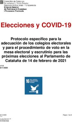 Elecciones y COVID-19 - Protocolo espec&iacute;fico para la adecuaci&oacute;n de los colegios electorales y para el procedimiento de voto en la mesa electoral y ...