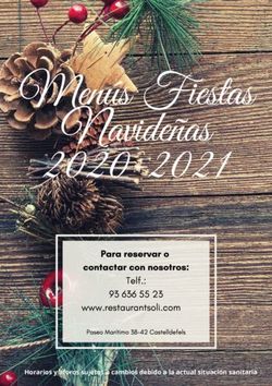 Horarios y aforos sujetos a cambios debido a la actual situación sanitaria - Restaurant Soli