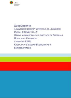 Guía Docente ASIGNATURA: GESTIÓN OPERATIVA DE LA EMPRESA CURSO 2019/2020 FACULTAD: CIENCIAS ECONÓMICAS Y EMPRESARIALES - Universidad CEU San Pablo
