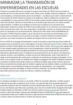 MINIMIZAR LA TRANSMISIÓN DE ENFERMEDADES EN LAS ESCUELAS