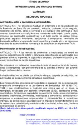 TÍTULO SEGUNDO IMPUESTO SOBRE LOS INGRESOS BRUTOS