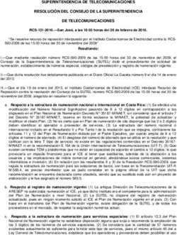 SUPERINTENDENCIA DE TELECOMUNICACIONES RESOLUCI&Oacute;N DEL CONSEJO DE LA SUPERINTENDENCIA DE TELECOMUNICACIONES