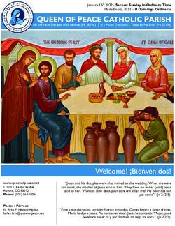 Welcome! Bienvenidos! - Queen of Peace Catholic Parish