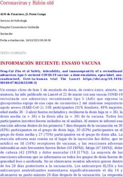 INFORMACI&Oacute;N RECIENTE: ENSAYO VACUNA - Coronavirus y Ri&ntilde;&oacute;n old - Nefrolog&iacute;a al d&iacute;a