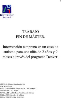 TRABAJO FIN DE M&Aacute;STER - Intervenci&oacute;n temprana en un caso de autismo para una ni&ntilde;a de 2 a&ntilde;os y 9 meses a trav&eacute;s del programa Denver.