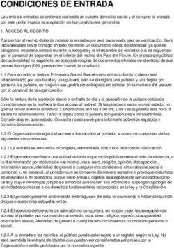 CONDICIONES DE ENTRADA - Primavera Sound