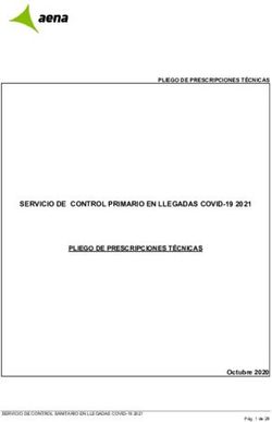 SERVICIO DE CONTROL PRIMARIO EN LLEGADAS COVID-19 2021 PLIEGO DE PRESCRIPCIONES T&Eacute;CNICAS - Octubre 2020