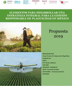Propuesta 2019 ELEMENTOS PARA DESARROLLAR UNA ESTRATEGIA INTEGRAL PARA LA GESTIÓN RESPONSABLE DE PLAGUICIDAS EN MÉXICO - Gobierno de México