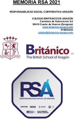 MEMORIA RSA 2021 RESPONSABILIDAD SOCIAL CORPORATIVA ARAGÓN COLEGIO BRITÁNICO DE ARAGÓN - Carretera de Valencia km 8,5 50410 Cuarte de Huerva ...