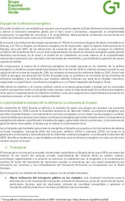 El papel de la eficiencia energética - Grupo Español de ...