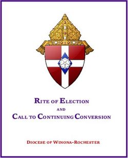 RITE OF ELECTION CALL TO CONTINUING CONVERSION - AND DIOCESE OF WINONA-ROCHESTER