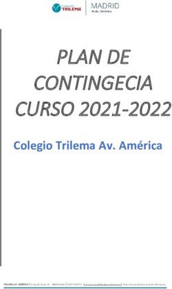 PLAN DE CONTINGECIA CURSO 2021-2022 - Colegio Trilema Av. América - Trilema América Madrid