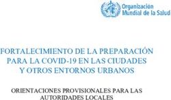 FORTALECIMIENTO DE LA PREPARACIÓN PARA LA COVID-19 EN LAS CIUDADES Y OTROS ENTORNOS URBANOS - ORIENTACIONES PROVISIONALES PARA LAS AUTORIDADES LOCALES