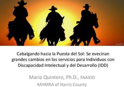 Maria Quintero, Ph.D., FAAIDD - Cabalgando hacia la Puesta del Sol: Se evecinan grandes cambios en los servicios para Individuos con Discapacidad ...