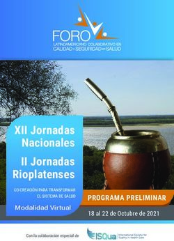 XII Jornadas Nacionales II Jornadas Rioplatenses - PROGRAMA PRELIMINAR 18 al 22 de Octubre de 2021 - FORO ...