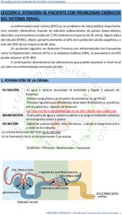 LECCI&Oacute;N 5: ATENCI&Oacute;N AL PACIENTE CON PROBLEMAS CR&Oacute;NICOS DEL SISTEMA RENAL
