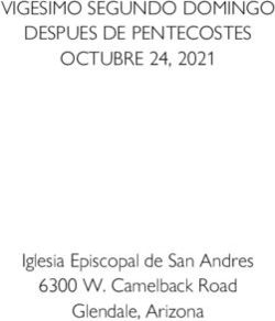 VIGESIMO SEGUNDO DOMINGO DESPUES DE PENTECOSTES OCTUBRE 24, 2021 - Iglesia Episcopal de San Andres 6300 W. Camelback Road Glendale, Arizona