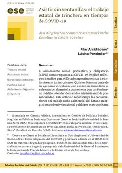 Asistir sin ventanillas: el trabajo estatal de trinchera en tiempos de COVID-19 - Estudios ...