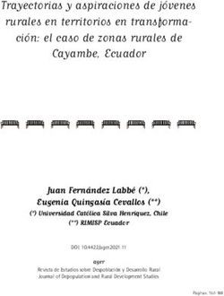 Trayectorias y aspiraciones de jóvenes rurales en territorios en transforma- ción: el caso de zonas rurales de Cayambe, Ecuador