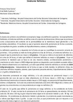 S&iacute;ndrome Nefr&oacute;tico - Asociaci&oacute;n Colombiana de Nefrolog&iacute;a