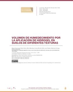 VOLUMEN DE HUMEDECIMIENTO POR LA APLICACIÓN DE HIDROGEL EN SUELOS DE DIFERENTES TEXTURAS - Redalyc