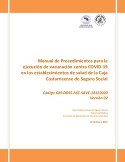 Manual de Procedimientos para la ejecución de vacunación contra COVID-19 en los establecimientos de salud de la Caja Costarricense de Seguro Social