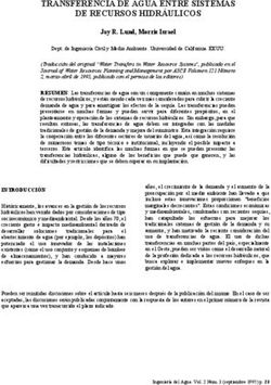 TRANSFERENCIA DE AGUA ENTRE SISTEMAS DE RECURSOS HIDRÁULICOS