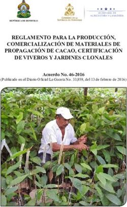 REGLAMENTO PARA LA PRODUCCIÓN, COMERCIALIZACIÓN DE MATERIALES DE PROPAGACIÓN DE CACAO, CERTIFICACIÓN DE VIVEROS Y JARDINES CLONALES - FHIA