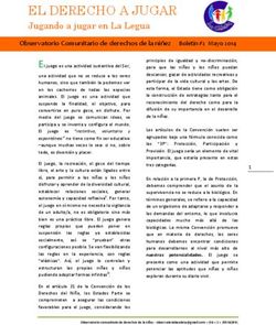 EL DERECHO A JUGAR Jugando a jugar en La Legua
