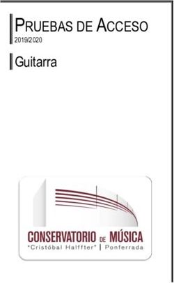 PRUEBAS DE ACCESO Guitarra 2019/2020