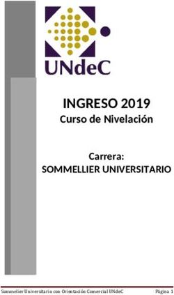 INGRESO 2019 Curso de Nivelación - SOMMELLIER UNIVERSITARIO Carrera: Universidad Nacional de Chilecito