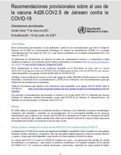 Recomendaciones provisionales sobre el uso de la vacuna Ad26.COV2.S de Janssen contra la - COVID-19