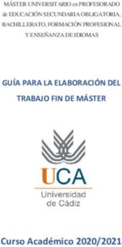 Curso Académico 2020/2021 - GUÍA PARA LA ELABORACIÓN DEL TRABAJO FIN DE MÁSTER MÁSTER UNIVERSITARIO en PROFESORADO - Universidad ...