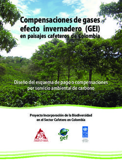 Compensaciones de gases efecto invernadero (GEI) - en paisajes cafeteros de Colombia