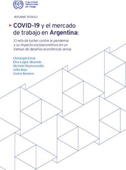 X COVID-19 y el mercado de trabajo en Argentina: El reto de luchar contra la pandemia y su impacto socioeconómico en un tiempo de desafíos ...