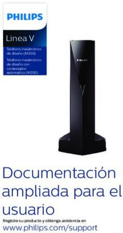 Documentaci&oacute;n ampliada para el usuario - www.philips.com/support Registre su producto y obtenga asistencia en