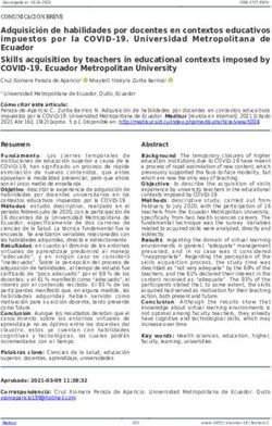 Adquisición de habilidades por docentes en contextos educativos impuestos por la COVID-19. Universidad Metropolitana de Ecuador Skills acquisition ...