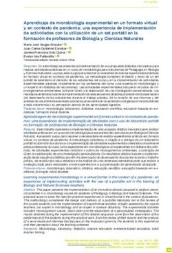 Aprendizaje de microbiolog&iacute;a experimental en un formato virtual y en contexto de pandemia: una experiencia de implementaci&oacute;n de actividades con la ...