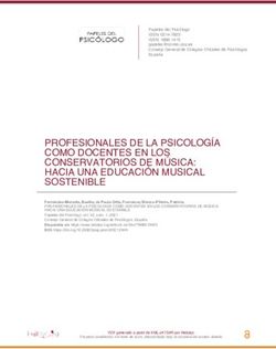 PROFESIONALES DE LA PSICOLOG&Iacute;A COMO DOCENTES EN LOS CONSERVATORIOS DE M&Uacute;SICA: HACIA UNA EDUCACI&Oacute;N MUSICAL SOSTENIBLE - Redalyc