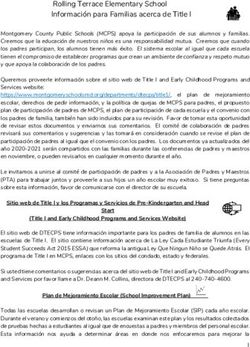 Rolling Terrace Elementary School Información para Familias acerca de Title I