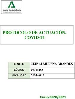 PROTOCOLO DE ACTUACIÓN. COVID-19 - CEIP ALMUDENA GRANDES 29016185 - CEIP Almudena ...