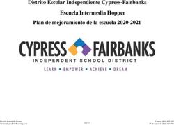 Distrito Escolar Independiente Cypress-Fairbanks Escuela Intermedia Hopper Plan de mejoramiento de la escuela 2020-2021 - cfisd