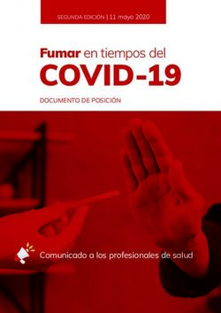 COVID-19 Fumar en tiempos del - Comunicado a los profesionales de salud - The Union