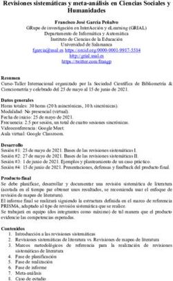 Revisiones sistem&aacute;ticas y meta-an&aacute;lisis en Ciencias Sociales y Humanidades