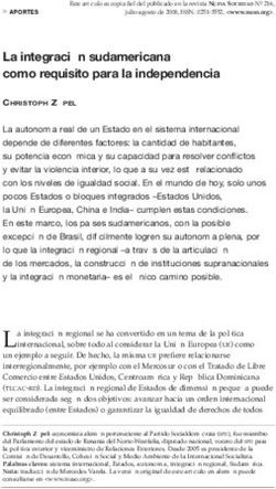 La integraci&oacute;n sudamericana como requisito para la independencia