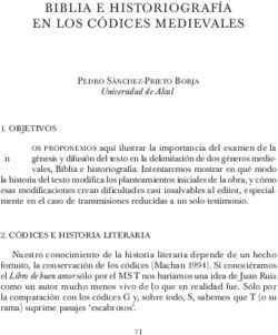 BIBLIA E HISTORIOGRAFÍA EN LOS CÓDICES MEDIEVALES