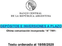 DEPÓSITOS E INVERSIONES A PLAZO - Texto ordenado al 18/08/2020 -Última comunicación incorporada: "A" 7091- BCRA
