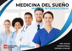 MEDICINA DEL SUEÑO MÁSTER INTERNACIONAL - 100% ONLINE INTERNATIONAL ESPAÑOL O INGLÉS